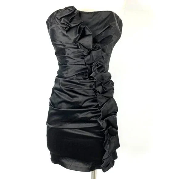gunne sax dress black Size 6 Strapless Black Cocktail Dress main image 1